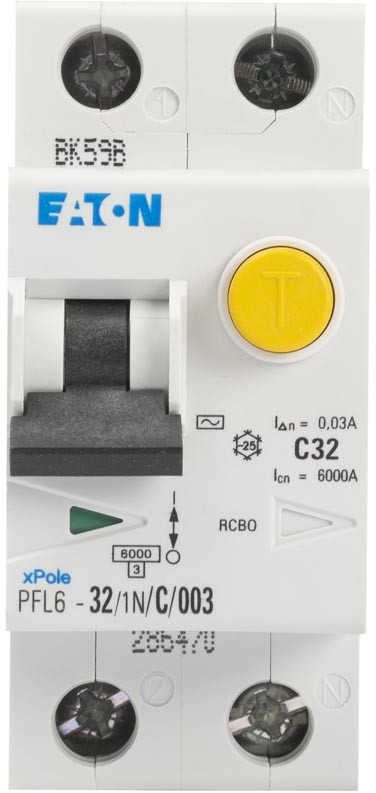 Intrerupator Diferential 32A 1P+N C 6KA
